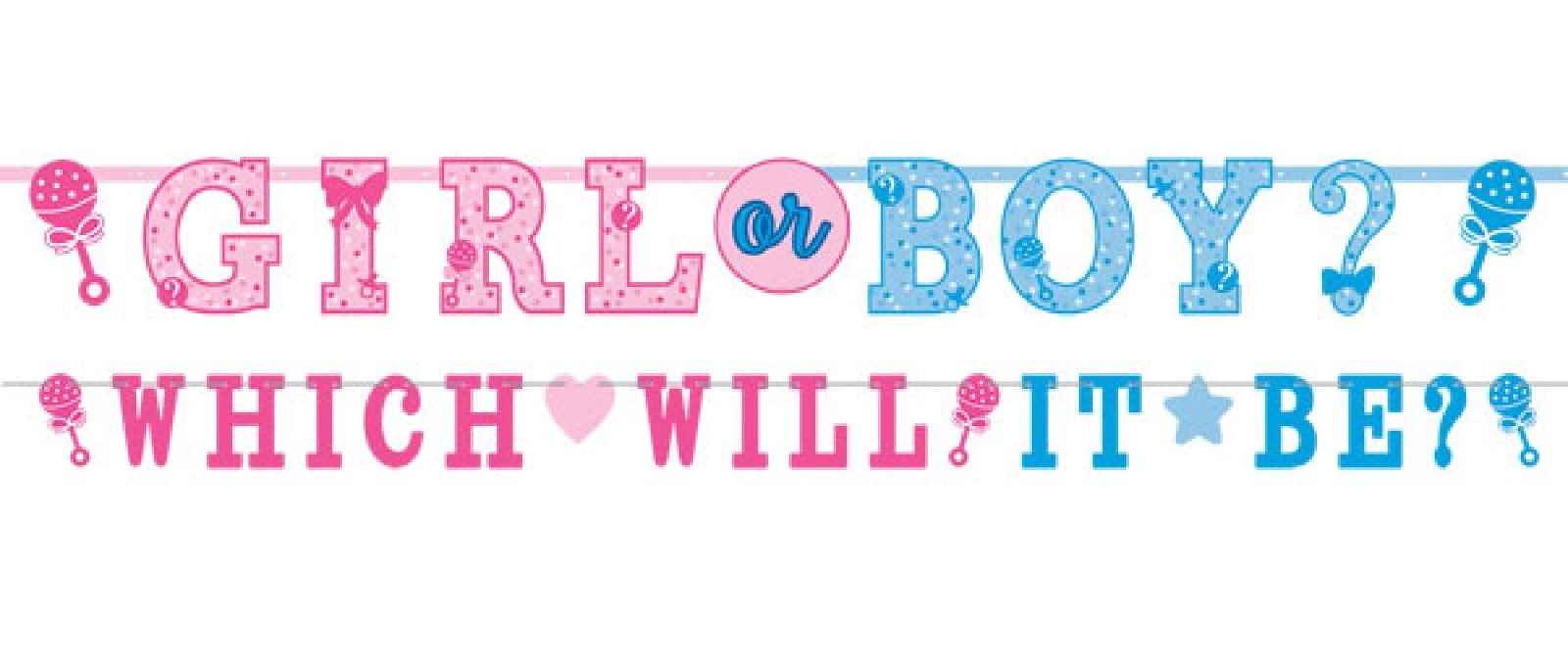 Pink Or Blue Banner He Or She What Will Baby Be Sign Boy Or Girl Bunting Gender Reveal Party Ideas Surprise Girl Baby Shower Decorations Banners Signs Party Decor