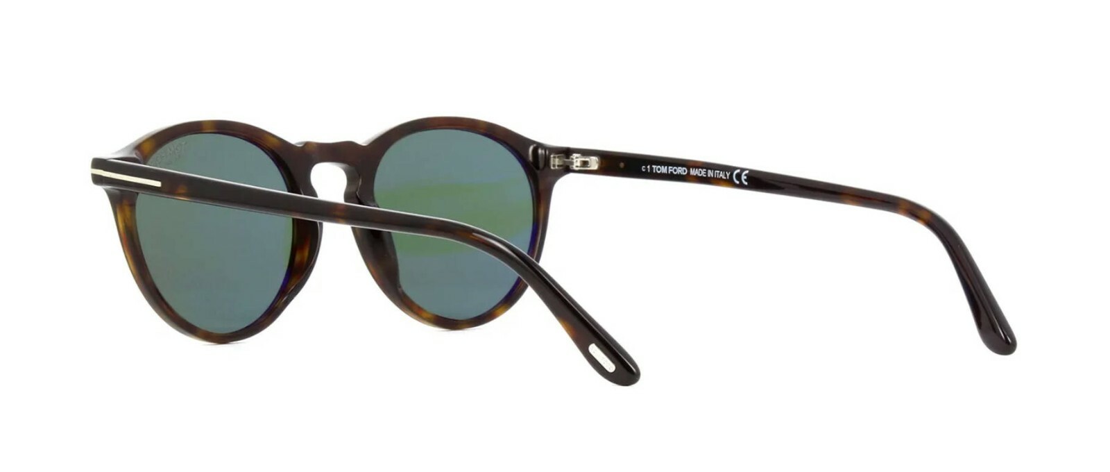Pre-owned Tom Ford Aurele Ft 0904 Dark Havana/green Polarized (52r) Sunglasses