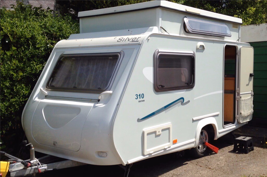 Silver Trigano 310 Touring Caravan, garage clearance, easy handling