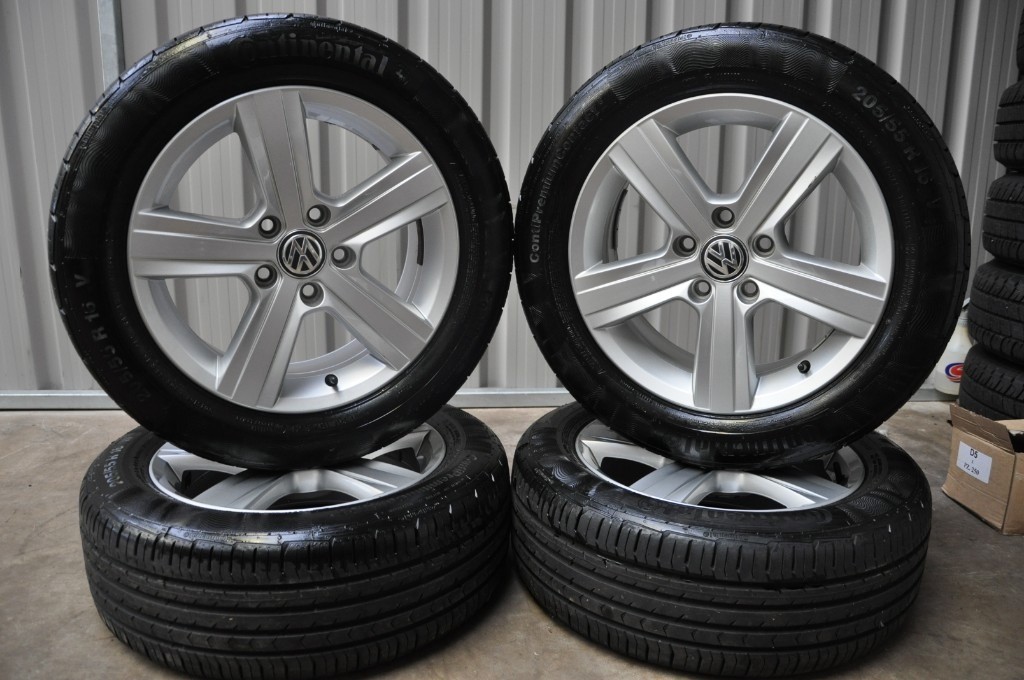 Genuine 16" Volkswagen Alloy Wheels & Tyres. Suit most VW Caddy,Golf Mk