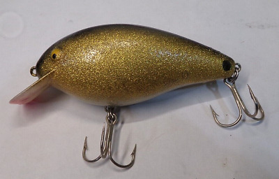Vintage CORDELL BIG O Fishing Lure - overall 3.5'' Iridescent Gold Flecks