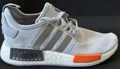 Adidas Originals NMD R1 Boost White Orange Grey Shoes Men Size 5 New Rare FY5730