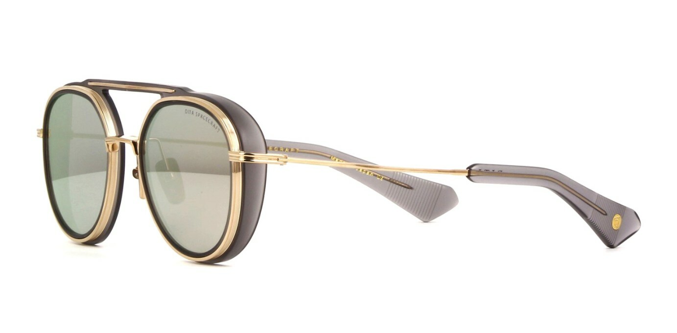 Pre-owned Dita Spacecraft Matte Grey White Gold/dark Grey Milky Gold Flash (c) Sunglasses In Gray