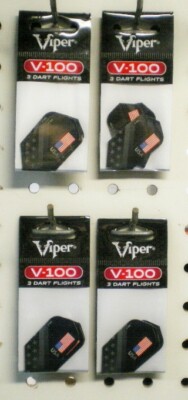 4 Sets Viper V-100 USA Flag Slim Shape Dart Flights
