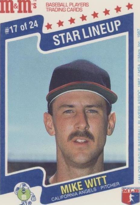 1987 M&M's Star Lineup - Mike Witt #17