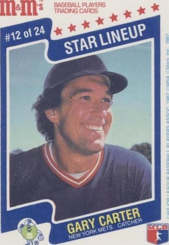 1987 M&M's Star Lineup - Gary Carter #12