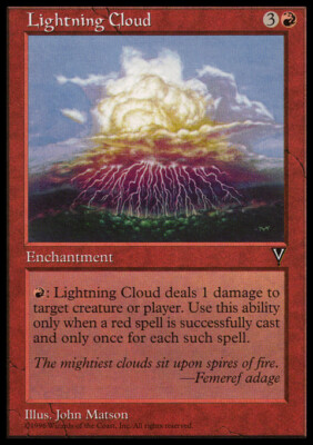 Magic the Gathering MTG Lightning Cloud (87) Visions   LP