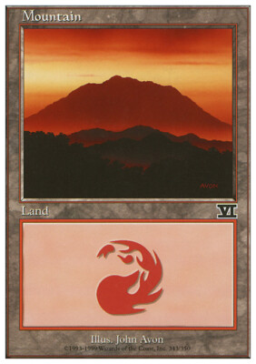 20 Basic Land - SAME ART - Mountain - 6th Edition - MP-NM  - Magic MTG FTG