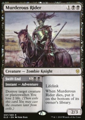 Magic the Gathering MTG Murderous Rider (97p) Throne of Eldraine Promos   LP