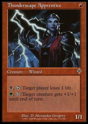 MTG magic cards 4x Thunderscape Apprentice Invasion Light Play, English