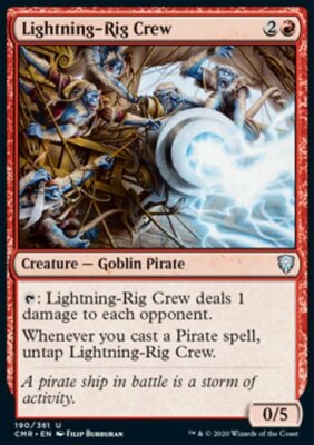Magic the Gathering MTG Lightning-Rig Crew (190) Commander Legends   NM