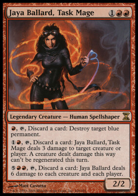 Heavy Play, English MTG Regular Jaya Ballard, Task Mage Time Spiral Magic the Ga