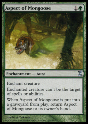 MTG Aspect of Mongoose - Foil, Moderate Play, English Time Spiral