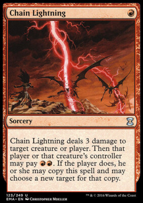 MTG Magic the Gathering Chain Lightning (123/265) Eternal Masters LP