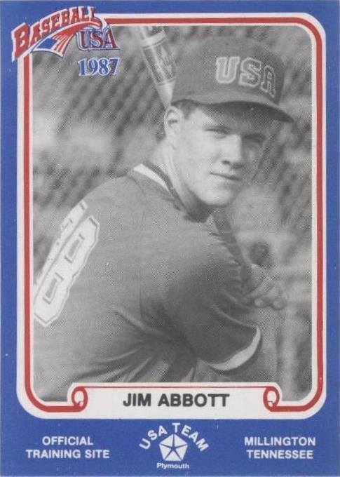 Equipo de béisbol Plymouth 1987 Estados Unidos - Jim Abbott #38