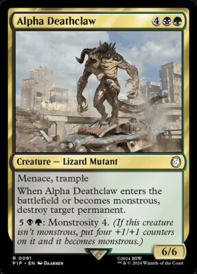 NM Alpha Deathclaw, MTG, Fallout, Magic the Gathering, 91
