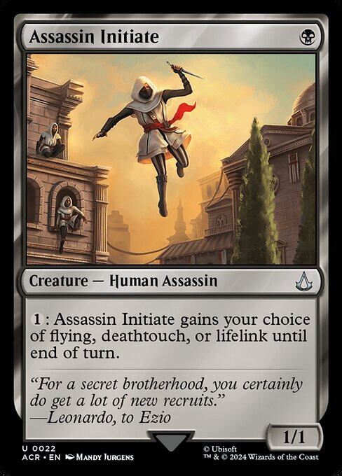 NM Assassin Initiate, MTG, Assassin's Creed, Magic the Gathering