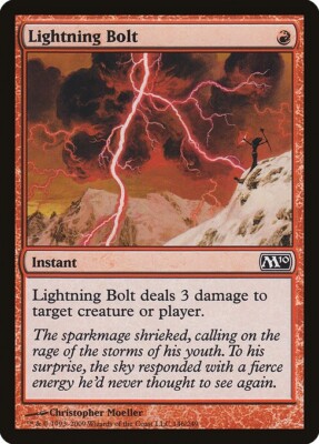 Lightning Bolt 1x  MtG m10 2010 Core SP/NM