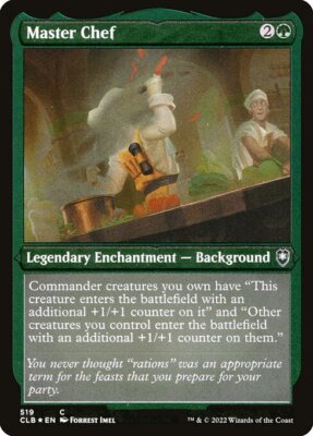 Etched FOIL MASTER CHEF mtg NM Commander Baldurs Gate 1 Common