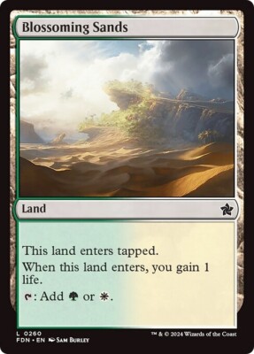 FOIL BLOSSOMING SANDS x4 mtg NM Foundations 4 Common
