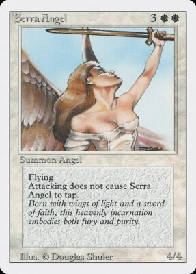 Serra Angel 1x MtG Revised HEAVY PLAYED