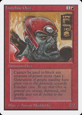 Ironclaw Orcs 1x  MtG Unlimited PLAYED