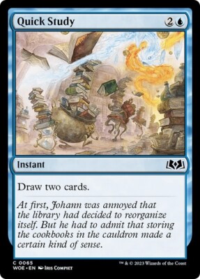 QUICK STUDY x4 mtg NM-M Wilds of Eldraine 4 Common