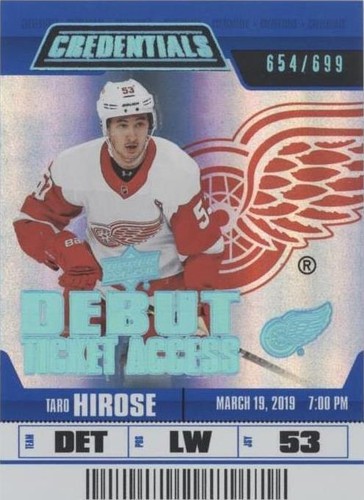 2019-20 Upper Deck Credentials - Taro Hirose #125