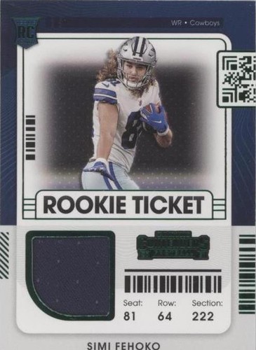 2021 Panini Contenders Simi Fehoko #RTS-SFE
