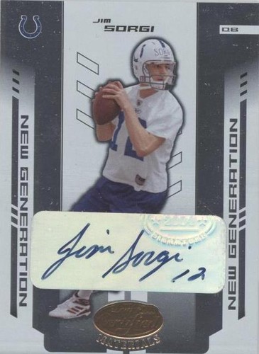 2004 Leaf Certified Materials Jim Sorgi #178