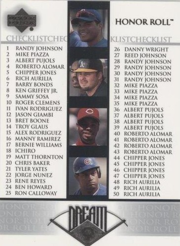 2002 Upper Deck Honor Roll - Alex Rodriguez Bret Boone Chipper Jones #100