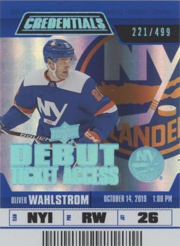 2019-20 Upper Deck Credentials - Oliver Wahlstrom #126