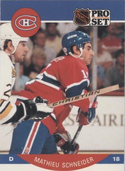 1990-91 Pro Set - Mathieu Schneider #158