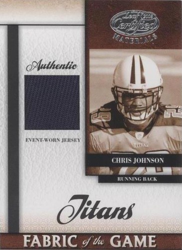 2008 Leaf Certified Materials Chris Johnson #RFOG-18