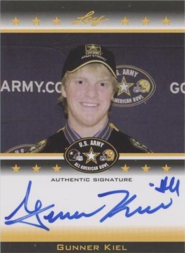 2012 Leaf U.S. Army All-American Bowl Gunner Kiel #TA-GK1