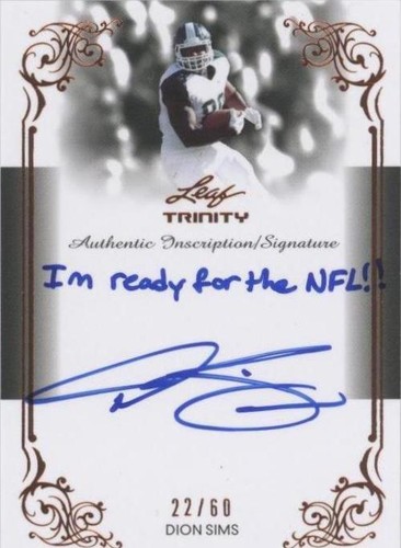 2013 Leaf Trinity Dion Sims #DI-DS1