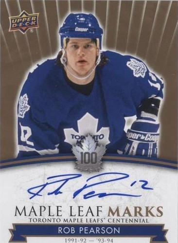 2017 Upper Deck Toronto Maple Leafs Centennial - Rob Pearson #MLM-RP