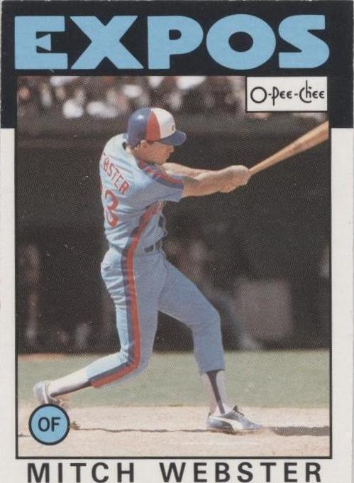 1986 O-Pee-Chee - Mitch Webster #218