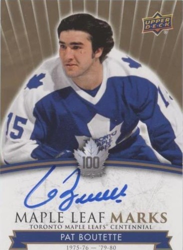 2017 Upper Deck Toronto Maple Leafs Centennial - Pat Boutette #MLM-PB