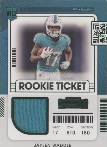 2021 Panini Contenders Jaylen Waddle #RTS-JWA