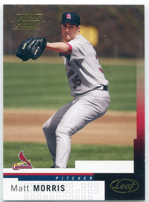 2004 (CARDINALS) Leaf Press Proofs Gold #185 Matt Morris /25