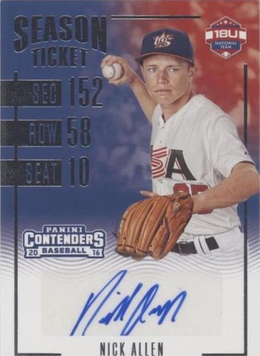 2016 Panini Elite Extra Edition - Nick Allen #18U-NA