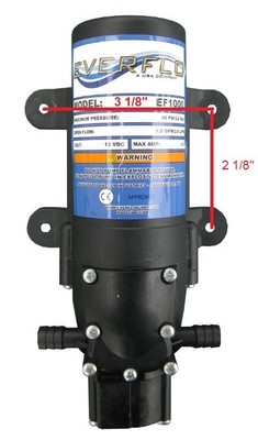 EF1000 Water Pump w/ Wire Power Harness 1.0GPM 40psi 12 Volt Diaphragm ON Demand