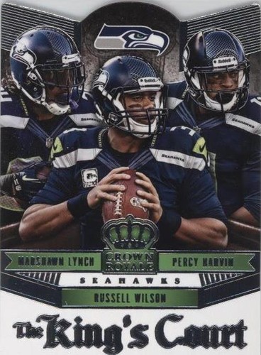 2014 Panini Crown Royale Marshawn Lynch Percy Harvin Russell Wilson #KC2