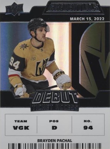 2022-23 Upper Deck Credentials - Brayden Pachal #152