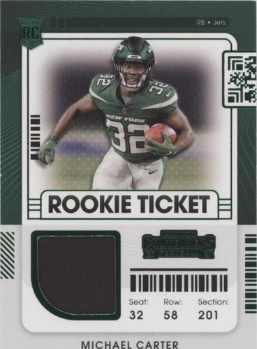 2021 Panini Contenders Michael Carter #RTS-MCA