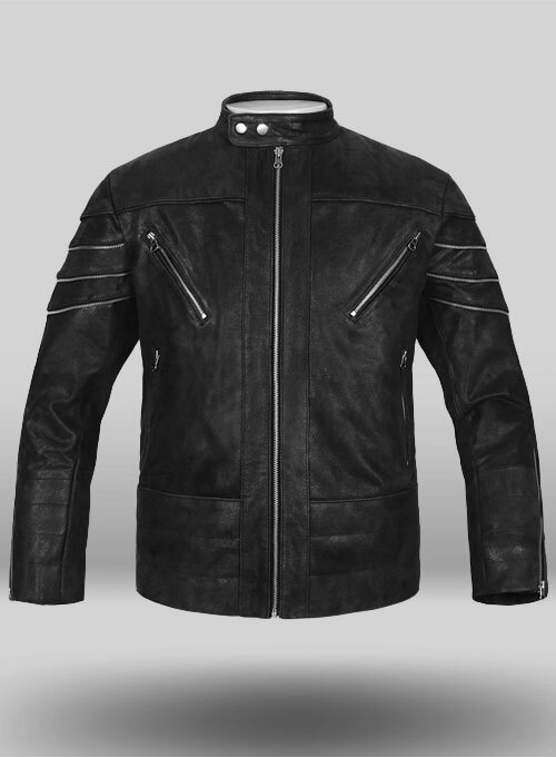 F$L HERREN GESTEPPT LEDERJACKE 100% ORIGINAL WEICHES LAMMLEDER BIKER BOMBER -LL162