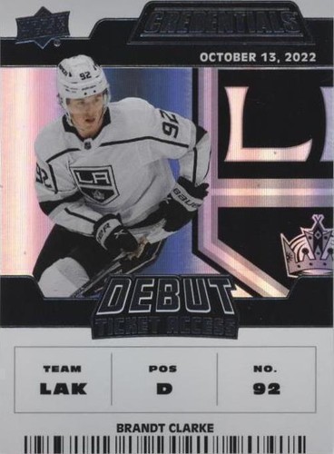 2022-23 Upper Deck Credentials - Brandt Clarke #189