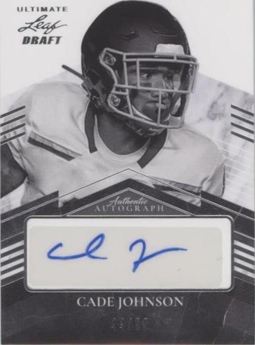 2021 Leaf Ultimate Draft Cade Johnson #PA-CJ1