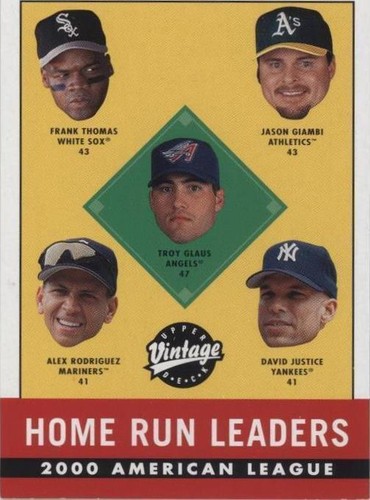 2001 Upper Deck Vintage - Alex Rodriguez David Justice Frank Thomas #393